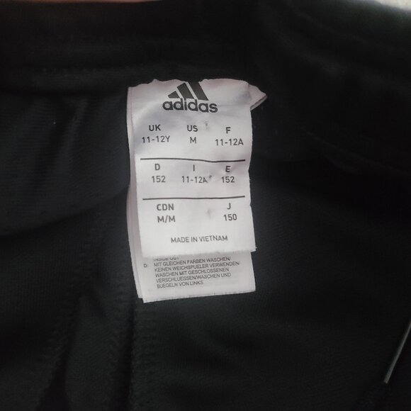 Athletic Track Pants Adidas ClimaCool Black Tapered Kids Youth Medium (11–12Y) - Picture 6 of 12